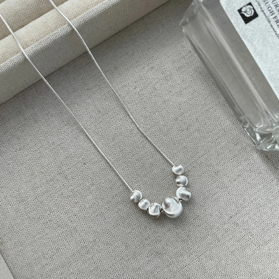 Silver CatEye Track Necklace