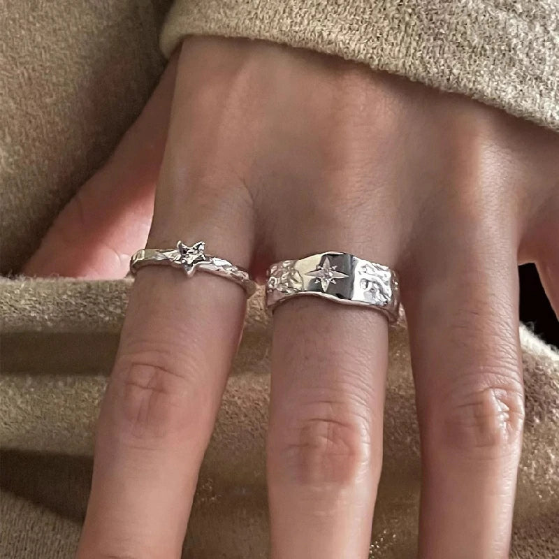 Celestial Stars Adjustable Ring Set - Astral Harmony