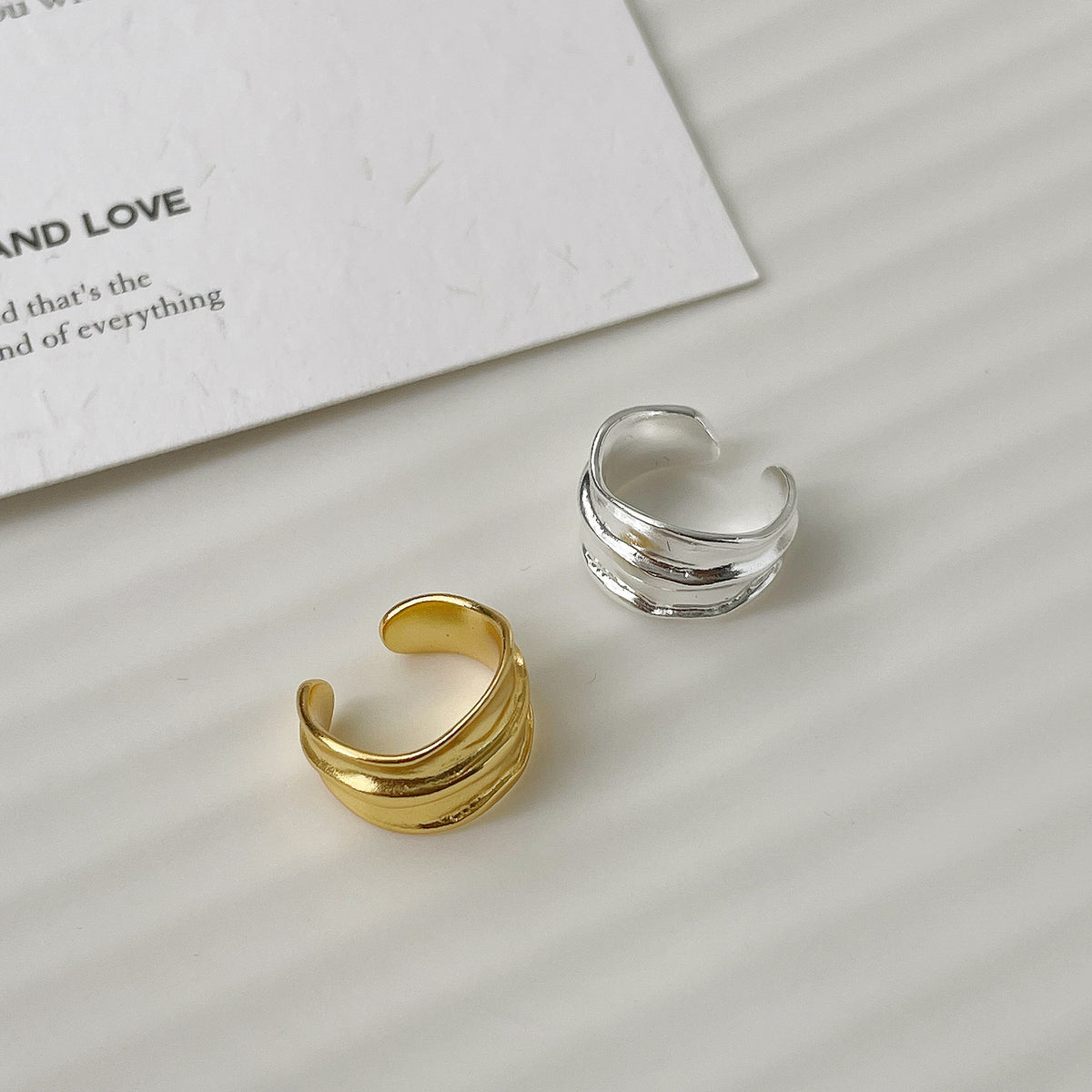 Silver Wide-Band Clip Earring