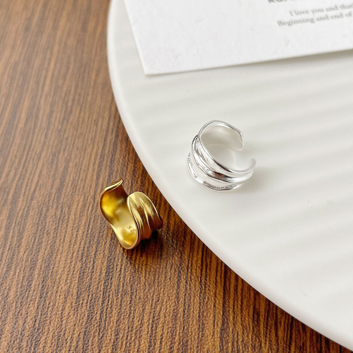 Silver Wide-Band Clip Earring