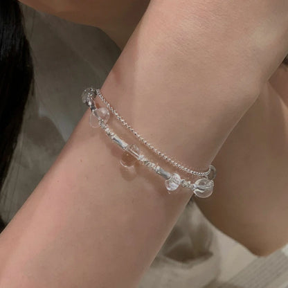 Organic Crystal Bead Bracelet