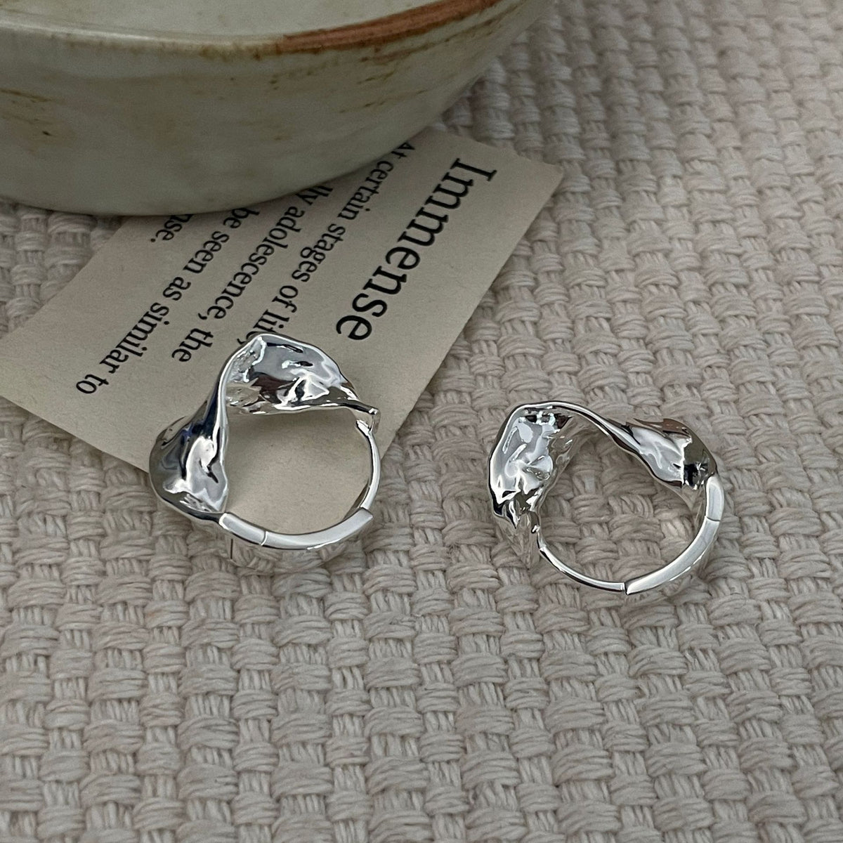 Sculpted Ripple Earrings | Pair