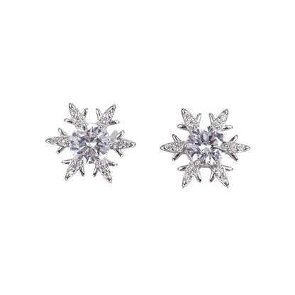 Crystalline Snowflake Earrings | Pair