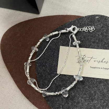 Organic Crystal Bead Bracelet