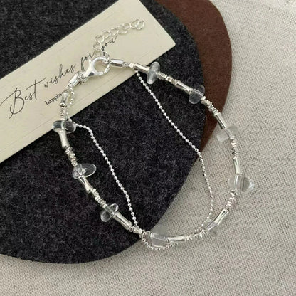 Organic Crystal Bead Bracelet