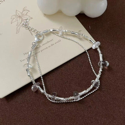 Organic Crystal Bead Bracelet