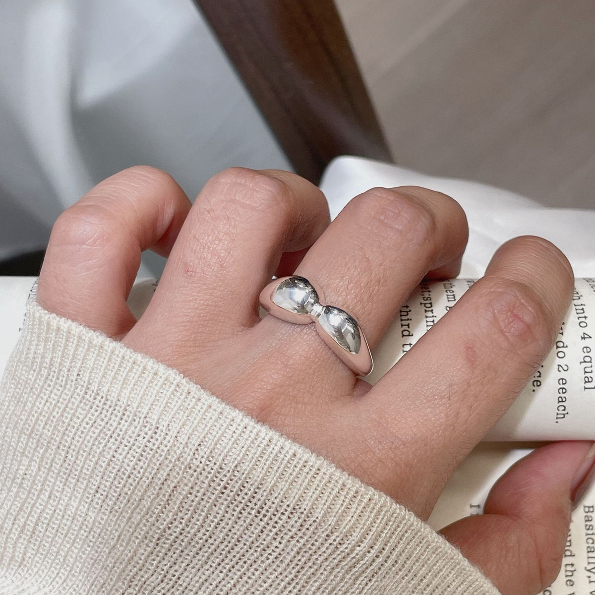925 Silver Drop Ring