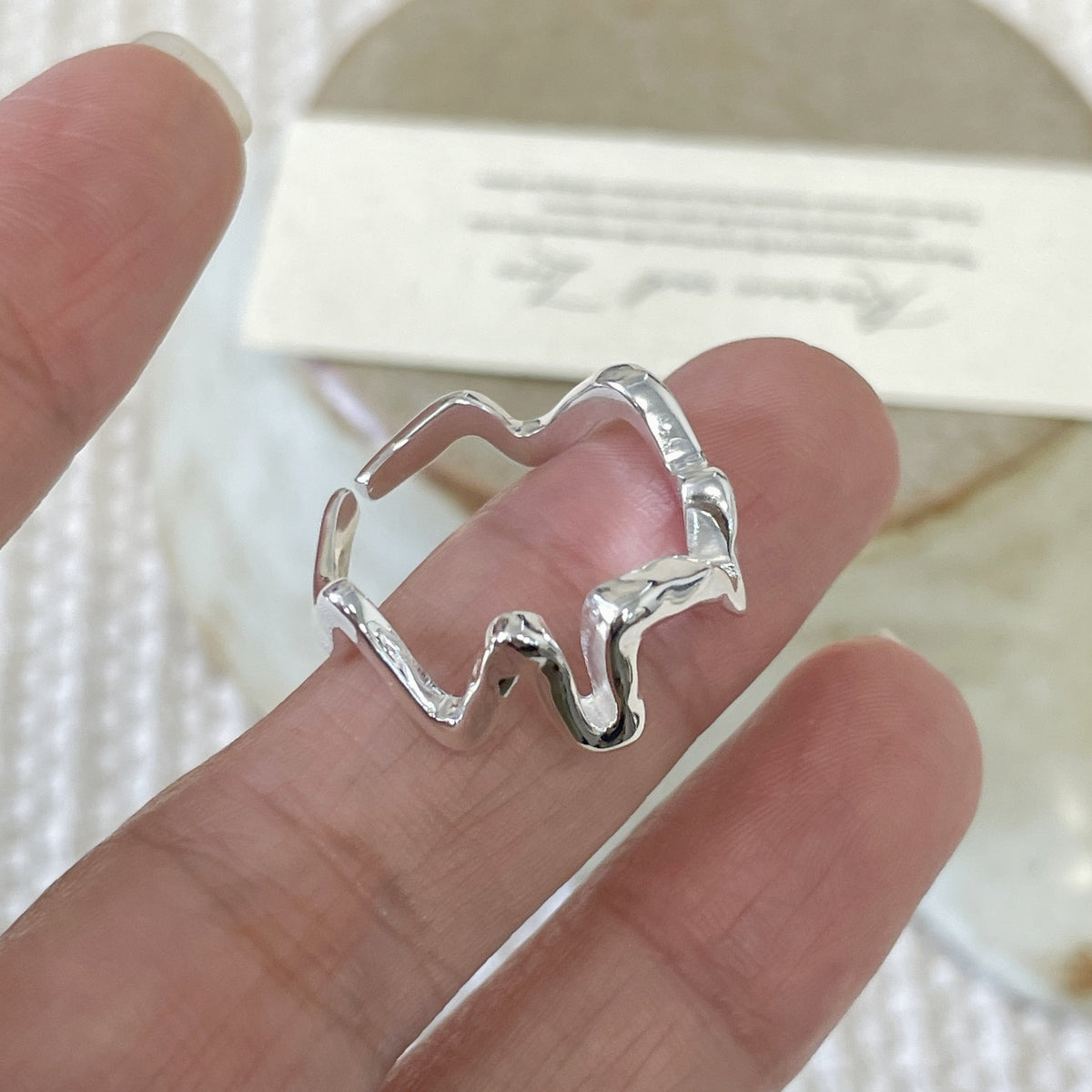 Angular Wave S925 Ring