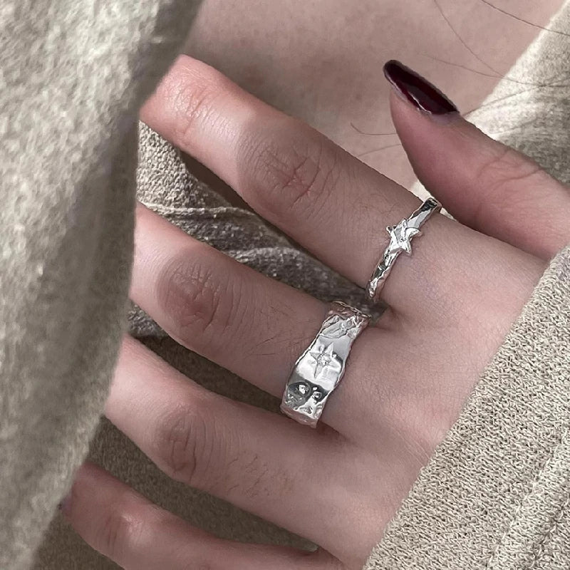 Celestial Stars Adjustable Ring Set - Astral Harmony