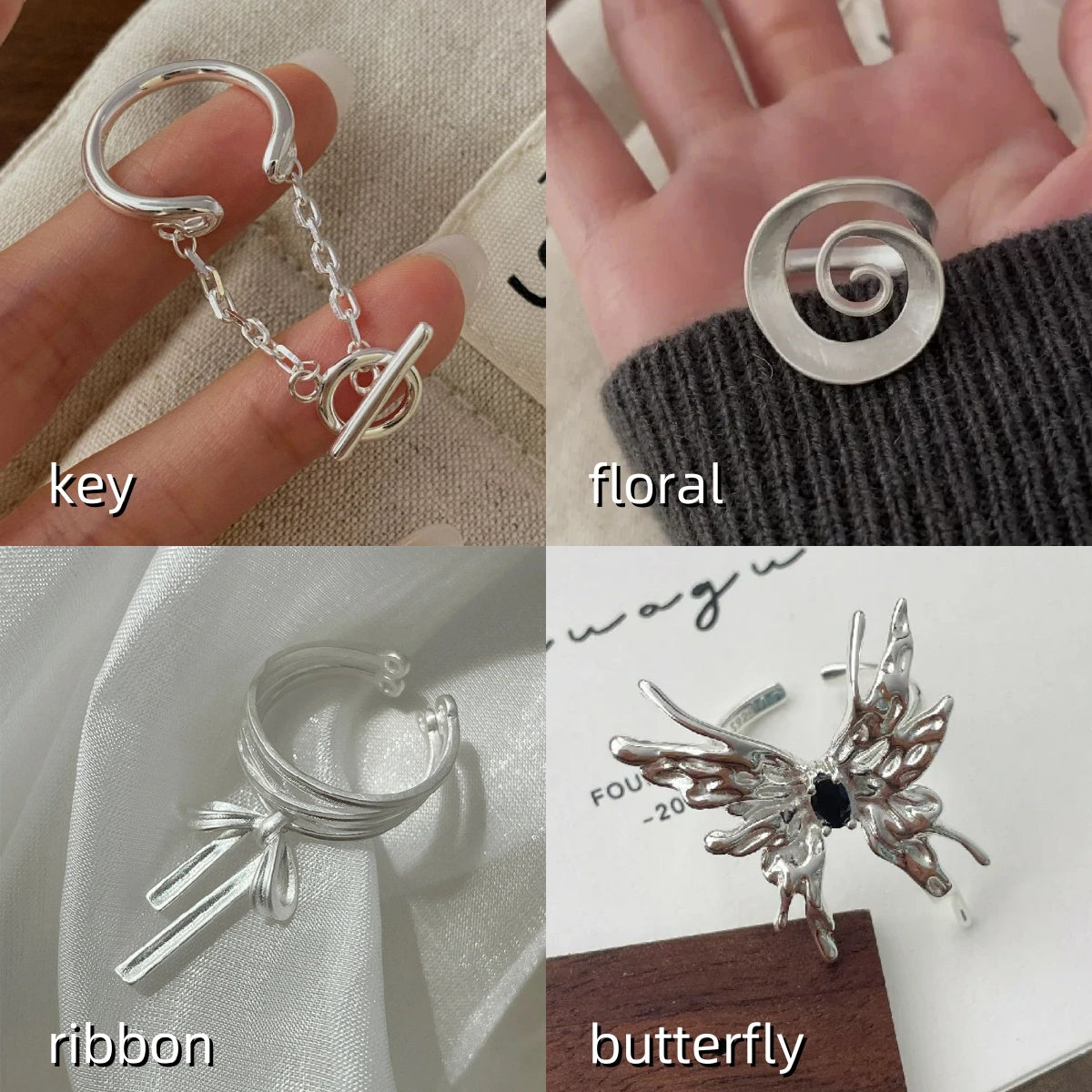 4-In-1 Sculptural-Ring Set 🔥