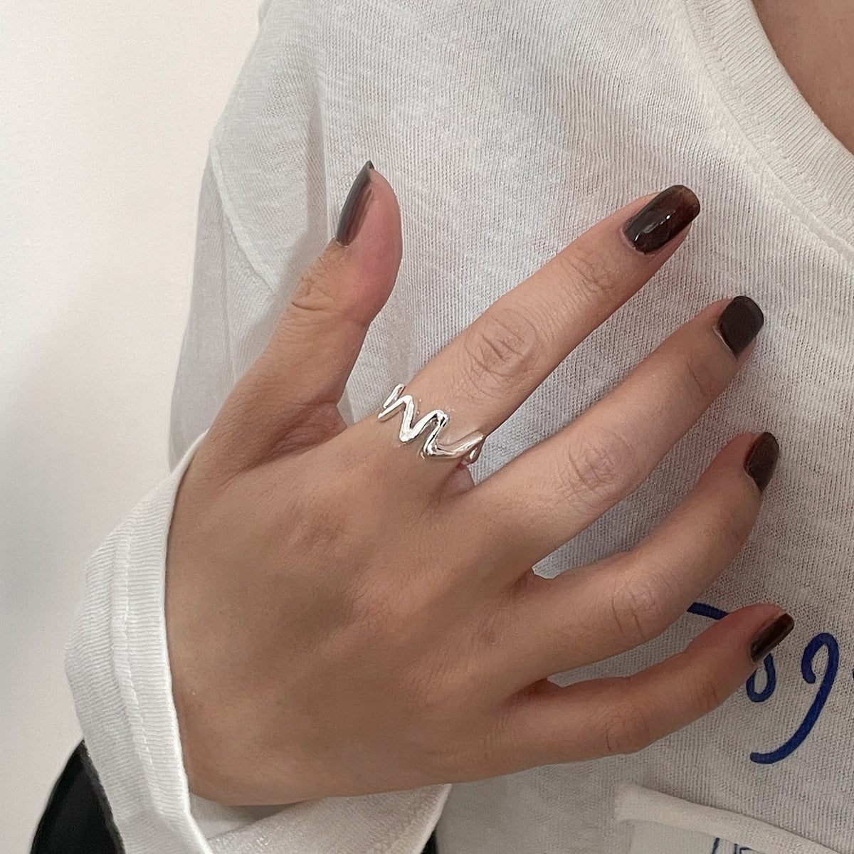 Angular Wave S925 Ring