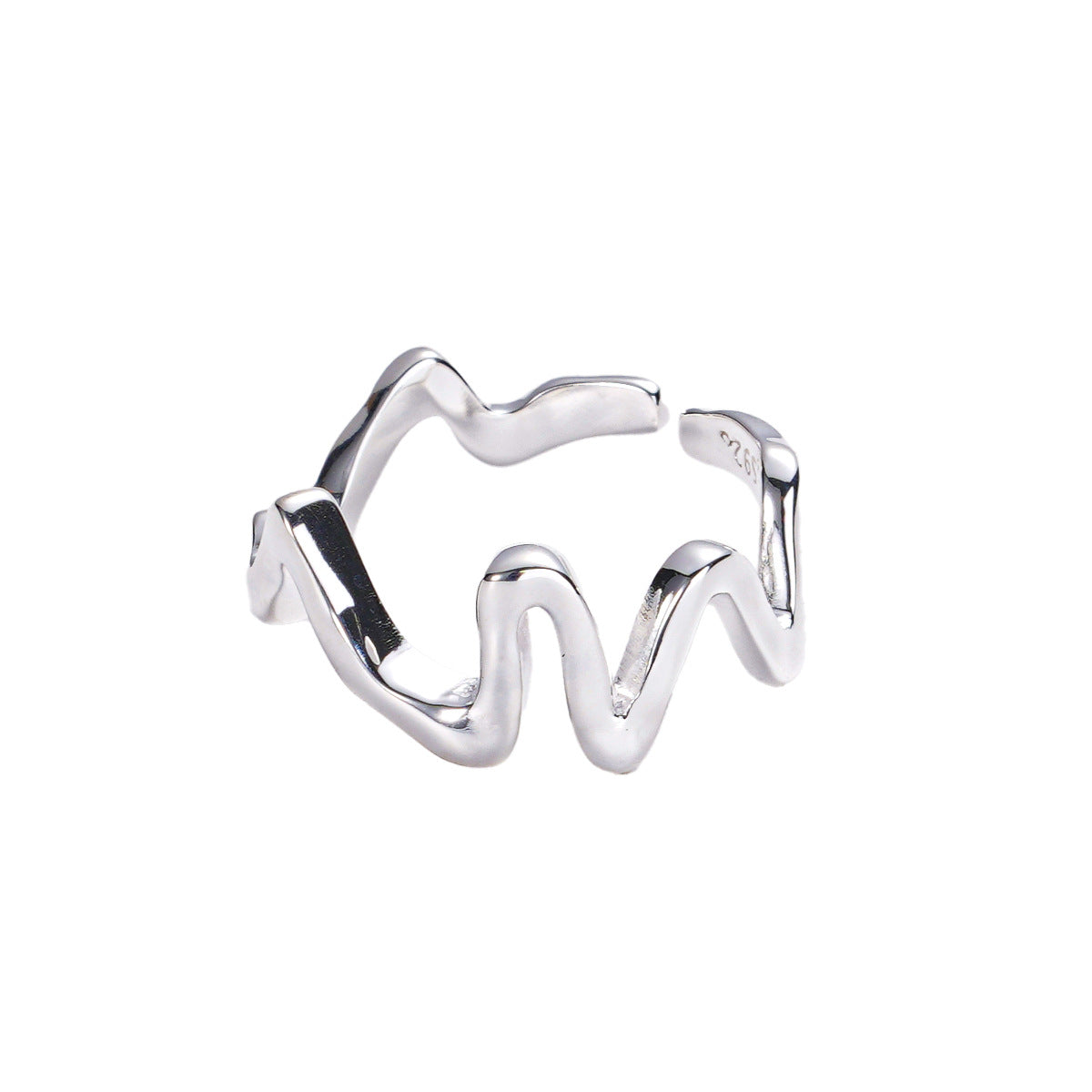 Angular Wave S925 Ring