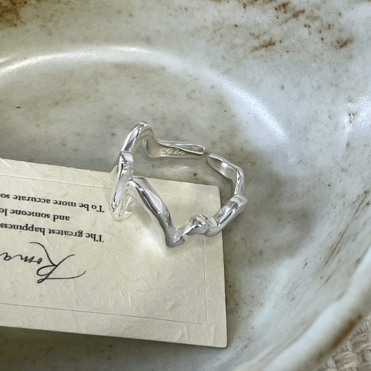 Angular Wave S925 Ring