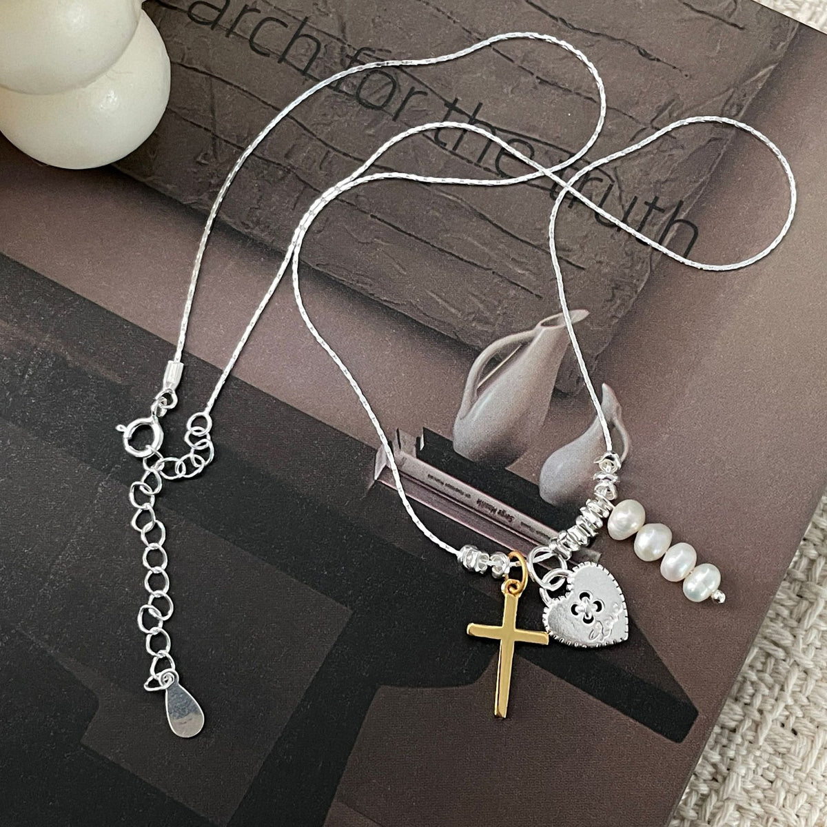 Trinity Pendant Necklace — Silver & Freshwater Pearl