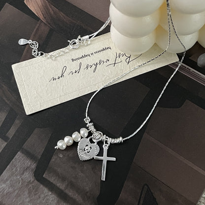 Trinity Pendant Necklace — Silver & Freshwater Pearl