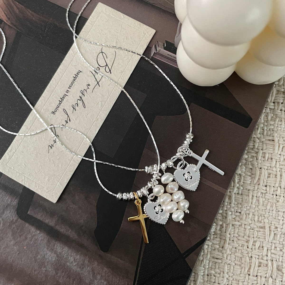 Trinity Pendant Necklace — Silver & Freshwater Pearl