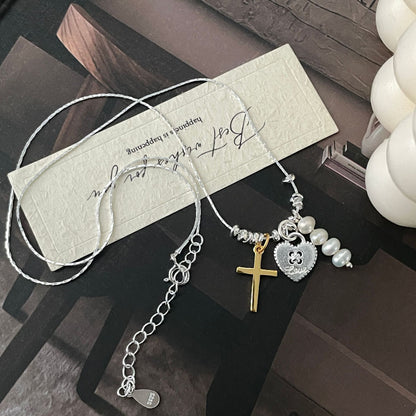 Trinity Pendant Necklace — Silver & Freshwater Pearl